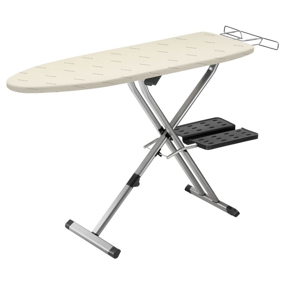 Masă de călcat Pro Compact IB9100E0, suprafață 137 x 45 cm, înălțime până la 93 cm, husă bumbac și spumă, 8 KG, inox, alb / bej