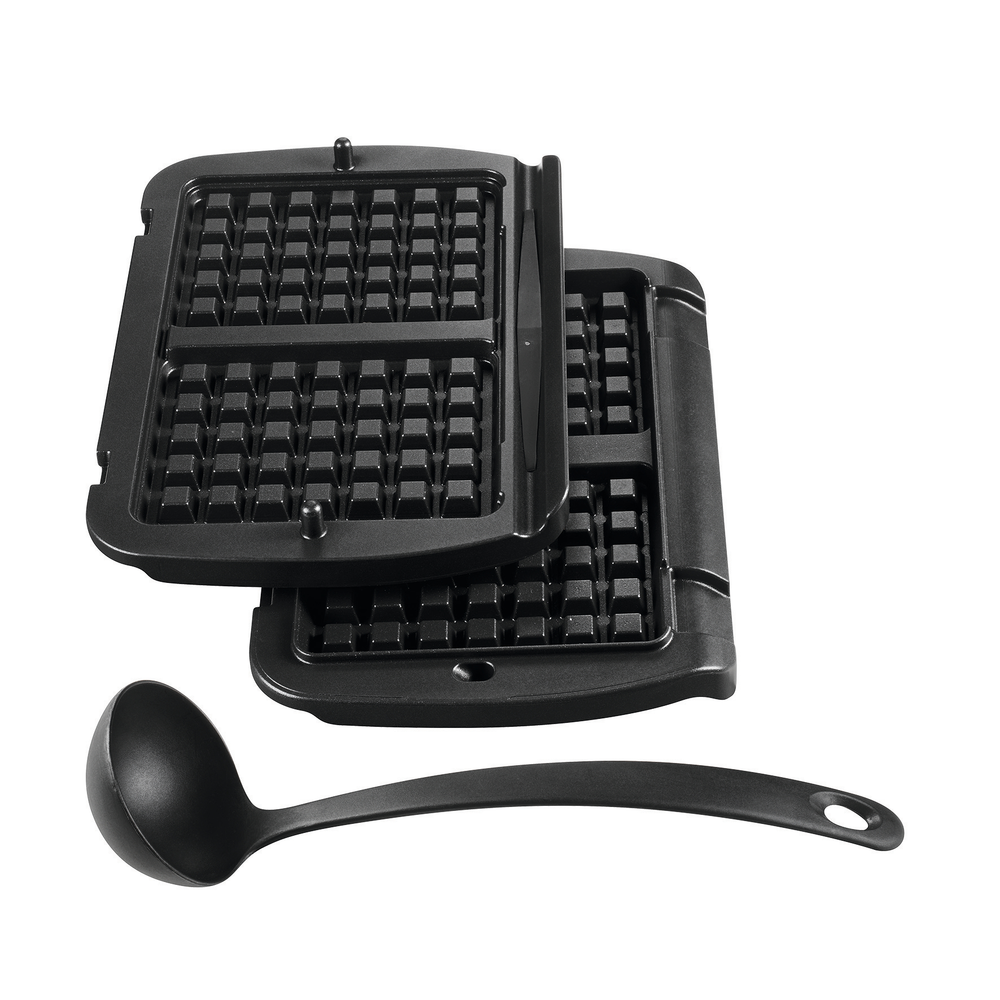 Accesoriu gofre XA723812, set 2 plăci, înveliș antiaderent, aluminiu, polonic, negru