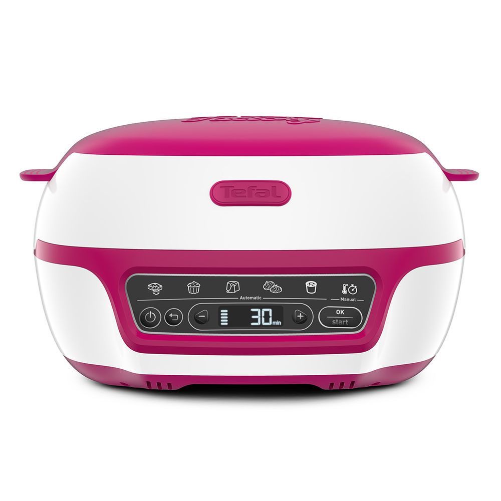 Aparat pentru desert Cake Factory KD810112, 1100W, 5 programe, 13 accesorii, carte de rețete, alb / roz