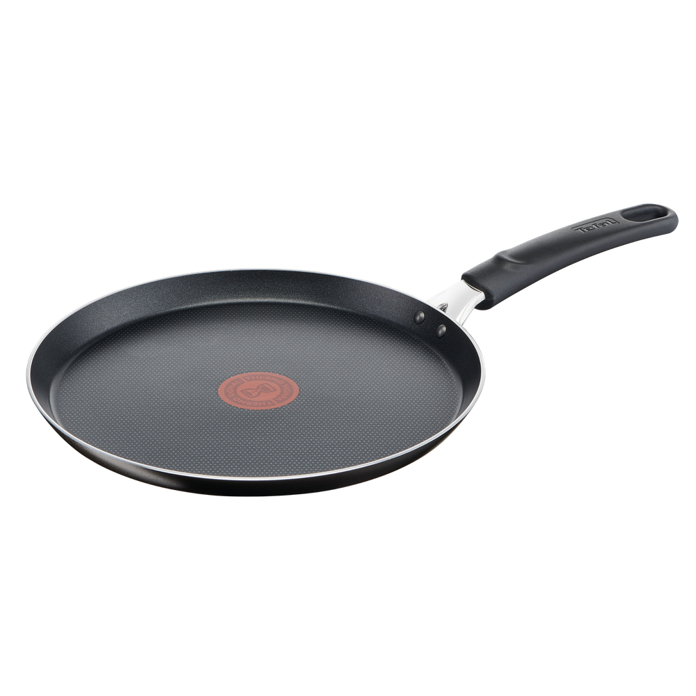 Tigaie clatite Simply Clean B5671053, înveliș antiaderent 100% sigur, Thermo-Signal™, bază Diffusion+, 25 cm, aluminiu, negru
