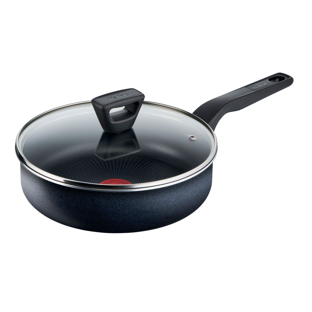 Cratiță XL Force C3853253, înveliș antiaderent 100% sigur, de lungă durată, Thermo-Signal™, bază Diffusion+, 24 cm, aluminiu, negru