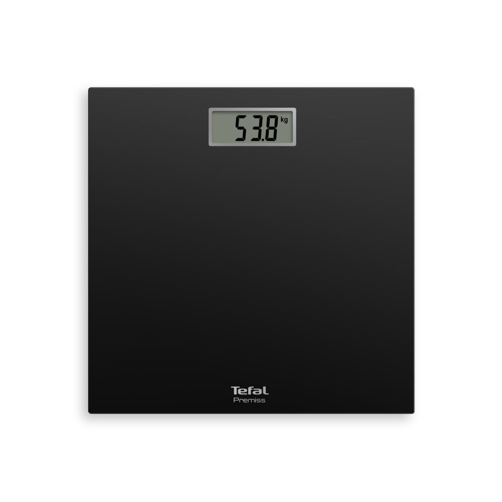 Cântar de baie Premiss PP1400V0, 150 KG, gradații la 100 g, 30 x 30 cm,  sticlă, negru