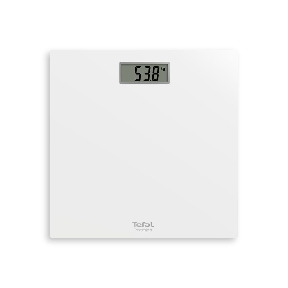 Cântar de baie Premiss PP1401V0, 150 KG, gradații la 100 g, 30 x 30 cm, sticlă, alb