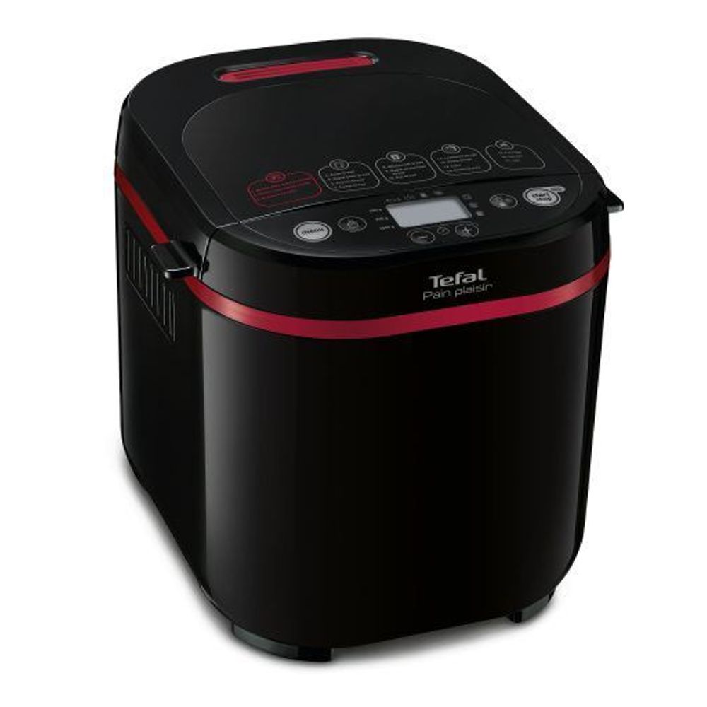 Mașină de făcut pâine Pain Plaisir PF220838, 700 W, 17 programe, pornire programabilă, păstrare la cald, tavă pătrată, cu înveliș antiaderent, 3 accesorii, carte de rețete, 1 KG, negru
