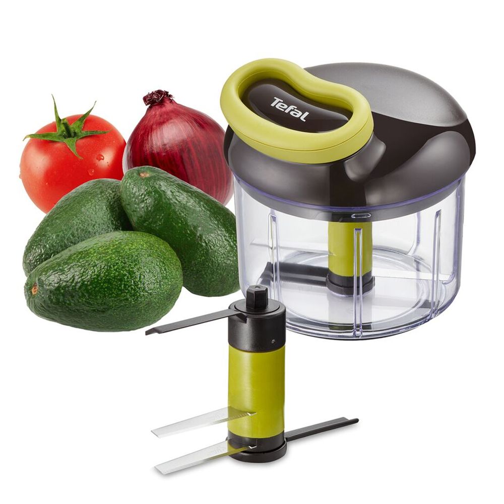 Tocător manual 5-Second K1320404, bază aderentă, mâner ergonomic, suport lame, recipient 900 ml, plastic