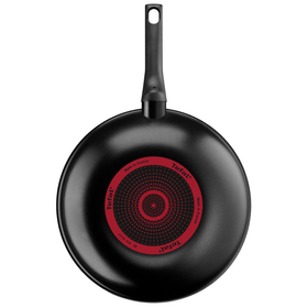 Tigaie wok Simply Clean B5671953, înveliș antiaderent 100% sigur, Thermo-Signal™, bază Diffusion+, 28 cm, aluminiu, negru