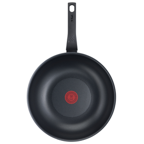 Tigaie wok Simply Clean B5671953, înveliș antiaderent 100% sigur, Thermo-Signal™, bază Diffusion+, 28 cm, aluminiu, negru