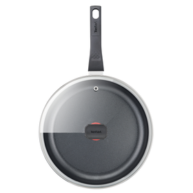 Cratiță cu capac Simply Clean B5673253, înveliș antiaderent 100% sigur, Thermo-Signal™, bază Diffusion+, 3.5 L, 24 cm, aluminiu, negru