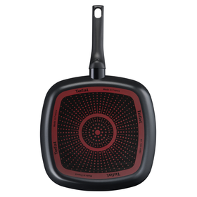 Tigaie grill Simply Clean B5674053, înveliș antiaderent 100% sigur, Thermo-Signal™, bază Diffusion+, 26 x 26 cm, aluminiu, negru