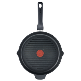 Tigaie grill XL Force C6854055, înveliș antiaderent 100% sigur, de lungă durată, Thermo-Signal™, bază Diffusion+, 26 cm, aluminiu, negru
