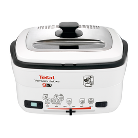 Friteuză Versalio Deluxe 9 &icirc;n 1 FR495070, 1600 W, 9 programe, cronometru detașabil, fereastră de vizualizare, 1 KG / 2 L, alb