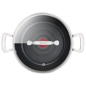 Cratiță Unlimited G2557172, înveliș antiaderent 100% sigur, Titanium Anti-Scratch, Thermo-Signal™, bază Thermo-Fusion™, 26 cm, aluminiu, negru