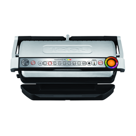 Grătar electric OptiGrill+ XL Snacking & Baking GC724D12, 9 programe, indicator nivel gătire, mod manual 4 nivele, plăci antiaderente din aluminiu turnat, tavă colectare lichide, tavă gustare și coacere, argintiu