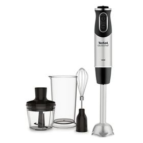 Mixer vertical Quickchef 3 în 1 HB656838, 1000 W, tehnologie Powelix, 20 trepte de viteză, funcție Turbo, tocător 0.5 L, tel, protecție antistropire, mâner antialunecare, recipient 0.8 L, negru-argintiu