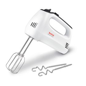 Mixer Quick Mix HT310138, 300 W, 5 trepte de viteză, funcție Turbo, 2 teluri, 2 cârlige, alb