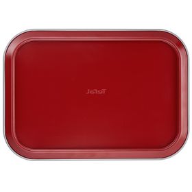 Formă de copt DeliBake J1640574, antiaderentă, margine detașabilă, 36 x 24 cm, oțel carbon, roșu