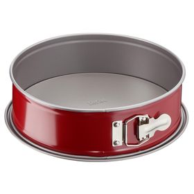 Formă de copt DeliBake J1641474, antiaderentă, rotundă, 27 cm, oțel carbon,  roșu