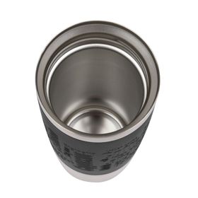 Termos Travel Mug K3081114, înveliș exterior silicon negru, fără BPA, 0.36 L, inox, negru 
