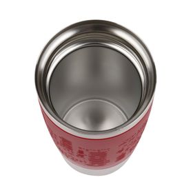 Termos Travel Mug K3084114,  înveliș exterior silicon roșu, fără BPA, 0.36 L, inox, roșu