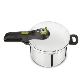 Oală sub presiune Secure 5, P2530741, 5 sisteme de siguranță, 2 nivele de presiune, indicator de presiune, 6 L, inox, argintiu