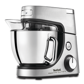 Robot de bucătărie MasterChef Gourmet+ QB632D38, 1100 W, set pentru patiserie, 3 accesorii exclusive, bol inox 4.6 L, funcția Pulse, blender inox 1.5 L, mașină de tocat carne, feliator, argintiu