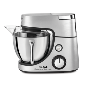 Robot de bucătărie MasterChef Gourmet+ QB632D38, 1100 W, set pentru patiserie, 3 accesorii exclusive, bol inox 4.6 L, funcția Pulse, blender inox 1.5 L, mașină de tocat carne, feliator, argintiu