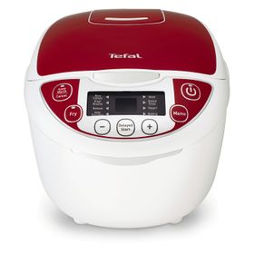 Multicooker Fuzzy RK705138, 600 W, 12 funcții, tehnologia Fuzzy Logic Artificial Intelligence, 6 moduri de gătit, pornire programabilă, 6 accesorii, 5 L, roșu / alb