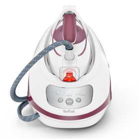 Stație de călcat Express Protect SV9201E0, 2800 W, 7.5 bari, jet de abur 530 g/min, talpă Durilium Airglide Autoclean, colector anti-calcar, rezervor 1.8 L, roșu