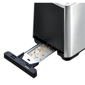 Prăjitor de pâine Equinox TT420D30, 900 W, funcții de decongelare și reîncălzire, tavă detașabilă pentru firimituri, inox, argintiu
