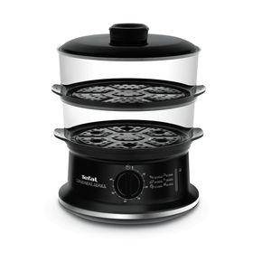 Aparat de gătit cu aburi Convenient Series VC140131, 2 vase, cronometru mecanic, 2 accesorii, 6 L, plastic, negru