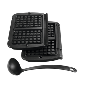 Accesoriu gofre XA723812, set 2 plăci, înveliș antiaderent, aluminiu, polonic, negru