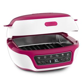 Aparat pentru desert Cake Factory KD810112, 1100W, 5 programe, 13 accesorii, carte de rețete, alb / roz