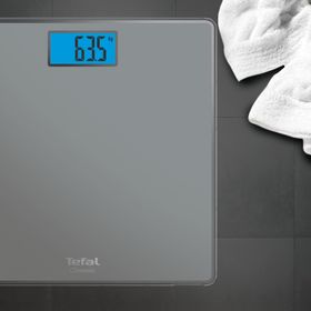 Cântar de baie Classic PP1500V0, 160 KG, gradații la 100 g, 31 x 31 cm, sticlă, gri