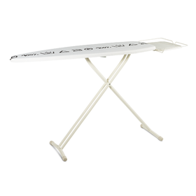 Masă de călcat TI1200E1, suprafață 124 x 40 cm, înălțime până la 93 cm, husă bumbac și spumă, 6 KG, inox, alb / negru