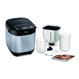 Mașină de pâine Pain et Delice PF240E38, 700 W, 20 programe, pornire programabilă, păstrare la cald, tavă pătrată, cu înveliș antiaderent, recipient lactate 1 L, 3 accesorii, carte de rețete, 1 KG, argintiu