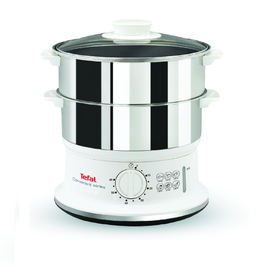 Aparat de gătit cu aburi Convenient Series VC145130, 2 vase, cronometru mecanic, 2 accesorii, 6 L, inox, alb