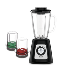 Blender BlendForce 2 BL438831, tehnologie Powerlix, 800 W, 6 lame inox, 3 programe inteligente, Air Cooling, Smart Lock,  Easy Safety, Easy Clean, 2 accesorii râșniță și tocător, 1.75 L, negru