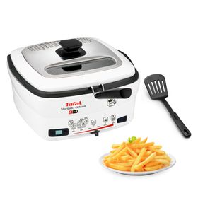 Friteuză Versalio Deluxe 9 &icirc;n 1 FR495070, 1600 W, 9 programe, cronometru detașabil, fereastră de vizualizare, 1 KG / 2 L, alb