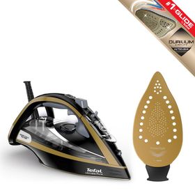 Fier de călcat Ultimate Pure FV9865E0, 3000 W, jet de abur 250 g/min, talpă Durilium Airglide Autoclean, colector anti-calcar, filtru micro - calc, rezervor 0.35 L, auriu