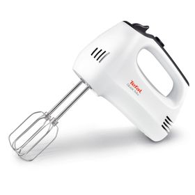 Mixer Quick Mix HT310138, 300 W, 5 trepte de viteză, funcție Turbo, 2 teluri, 2 cârlige, alb