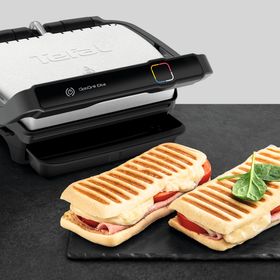 Grătar electric OptiGrill Elite GC750D30, 12 programe, termostat reglabil, carte de rețete, argintiu
