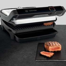 Grătar electric OptiGrill Elite GC750D30, 12 programe, termostat reglabil, carte de rețete, argintiu