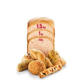 Mașină de pâine Bread Of The World PF611838, 1600 W, 19 programe, pornire programabilă, păstrare la cald, tavă pătrată, cu înveliș antiaderent, 5 accesorii, carte de rețete, 1.5 KG, negru