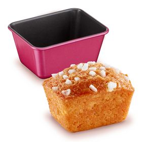 Set 3 forme CreaBake mini prăjituri J3079804, &icirc;nveliș antiaderent, aluminiu, 8.3 x 6.5 cm, roz
