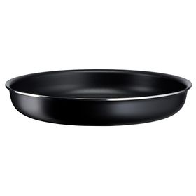 Set de 5 piese Ingenio Easy Cook & Clean L1539543, înveliș antiaderent 100% sigur, Thermo-Signal™, bază Diffusion+, mâner detașabil, aluminiu, negru