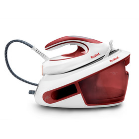 Stație de călcat Express Anti-Calc SV8030E0, 2800 W, 6.2 bari, jet de abur 410 g/min, talpă Durilium, colector anti-calcar, rezervor 1.8 L, roșu