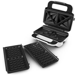 Sandwich maker Snack XL SW701110, 850 W, plăci&nbsp;detaşabile, &icirc;nveliş antiaderent, alb