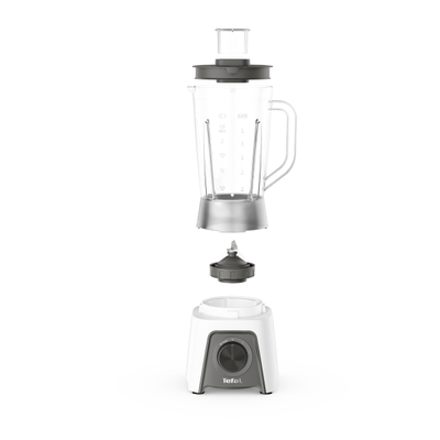 Blender Blendeo+ BL2C0130, 450 W, 2 viteze, funcția Pulse, mărunțire gheață, tehnologia DuraForce, 1.5 L, gri
