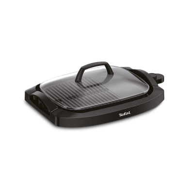 Grătar electric Health Multi Grill CB6A0830, 2000 W, termostat 5 nivele, suprafaţă antiaderentă, capac sticlă, negru