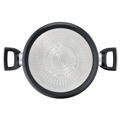 Oală Unlimited G2554672, înveliș antiaderent 100% sigur, Titanium Anti-Scratch, Thermo-Signal™, bază Thermo-Fusion™, 24 cm, aluminiu, negru